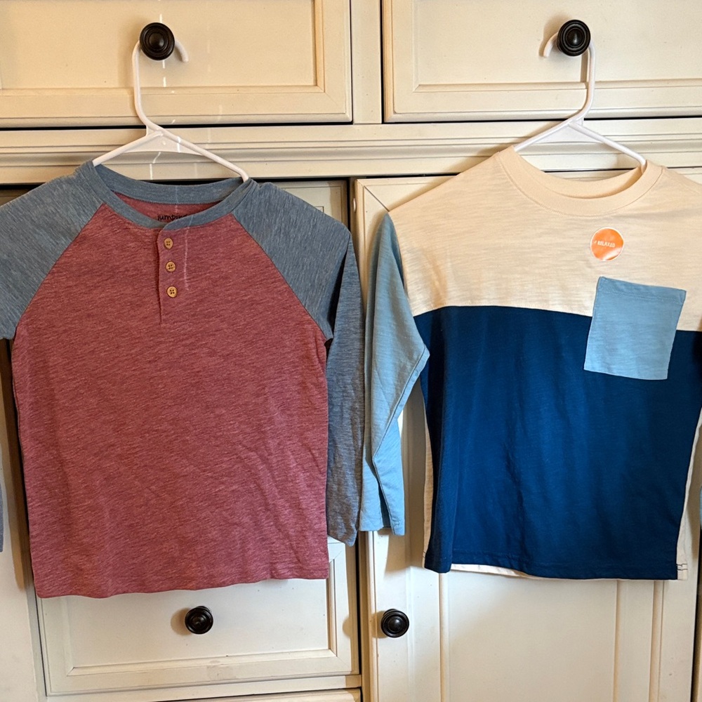Jumping Beans Red and Blue Long Sleeve Tees